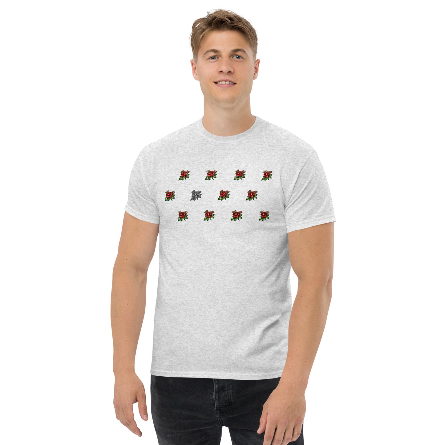 SGE -T-shirt -Dozen King Roses -Front -Black
