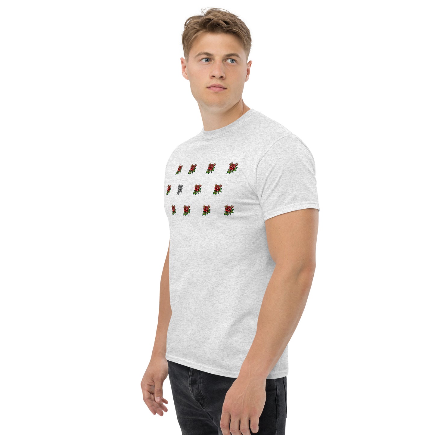 SGE -T-shirt -Dozen King Roses -Front -Black