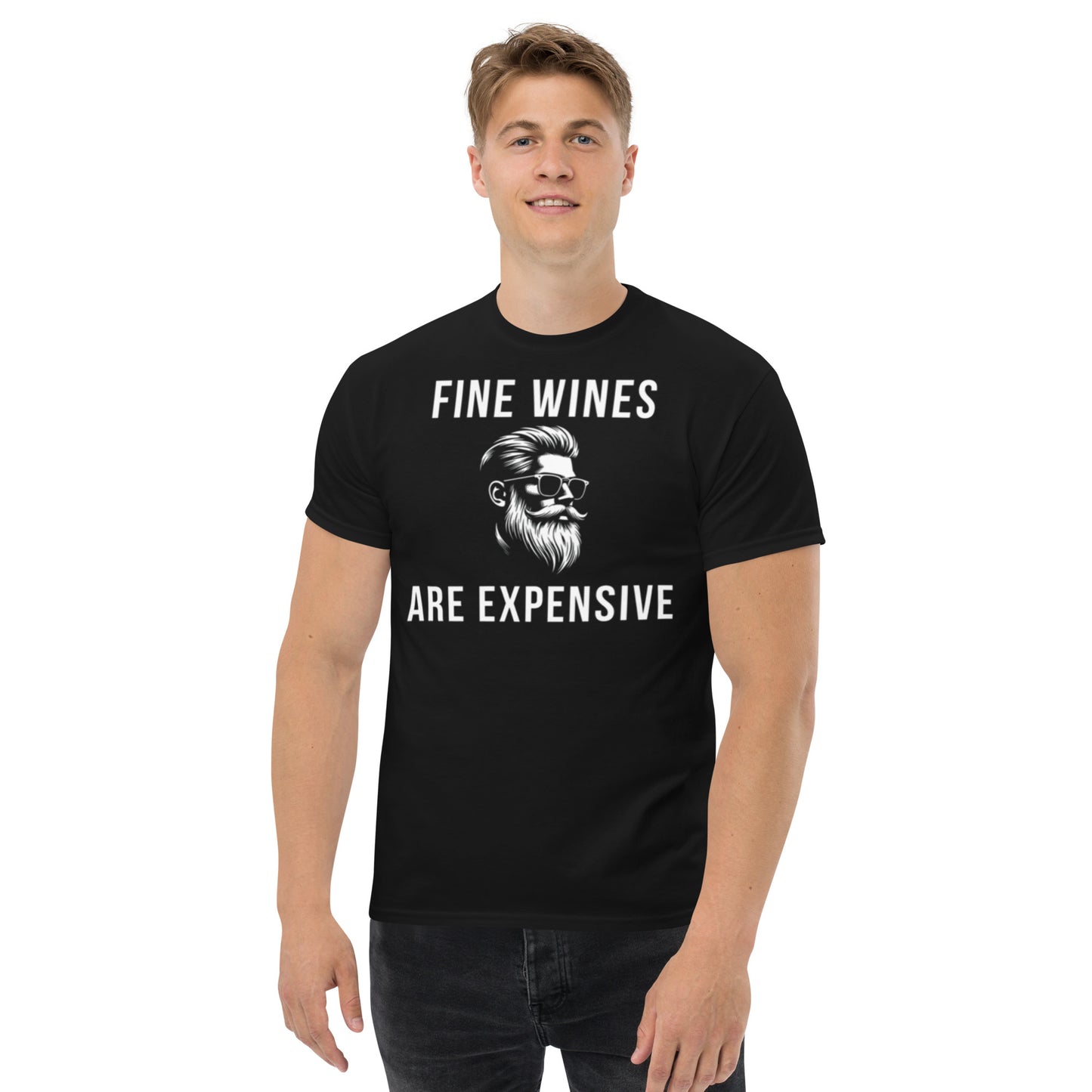 SGE -T-shirt -Fine Wines Are Expensive -Front -Black