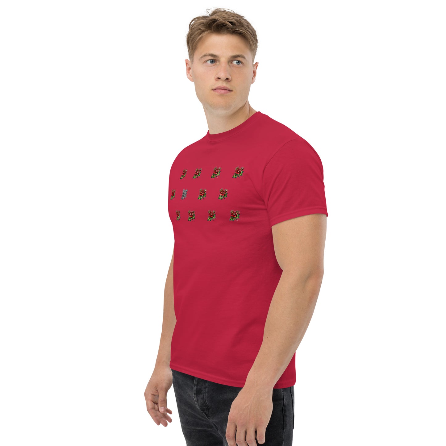 SGE -T-shirt -Dozen King Roses -Front -Black