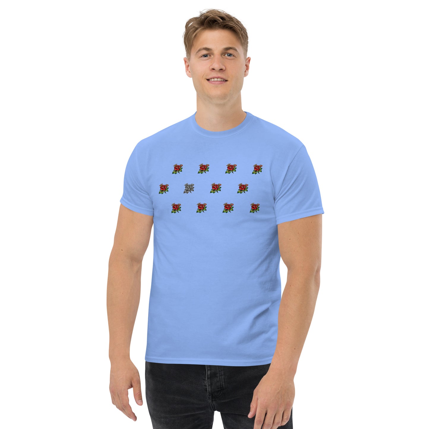 SGE -T-shirt -Dozen King Roses -Front -Black