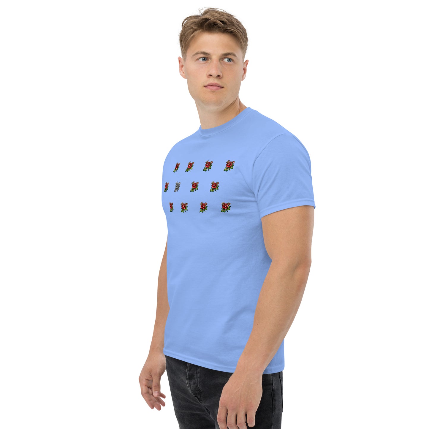 SGE -T-shirt -Dozen King Roses -Front -Black