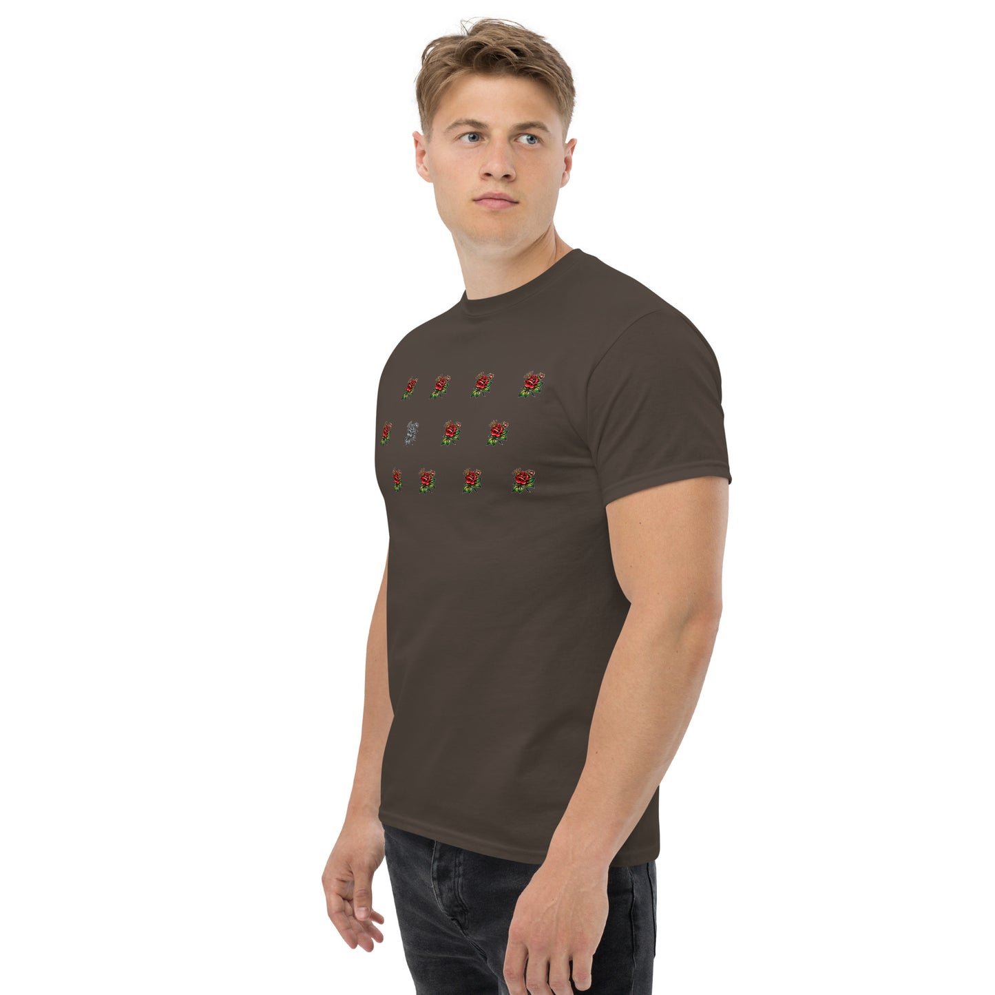 SGE -T-shirt -Dozen King Roses -Front -Black