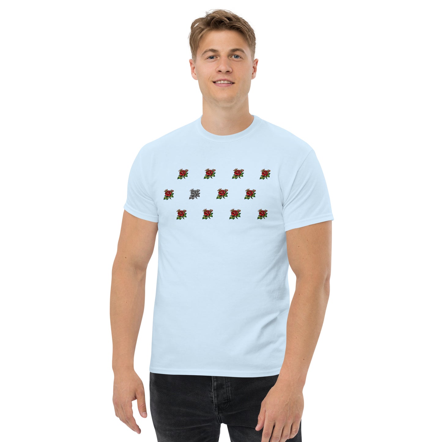SGE -T-shirt -Dozen King Roses -Front -Black