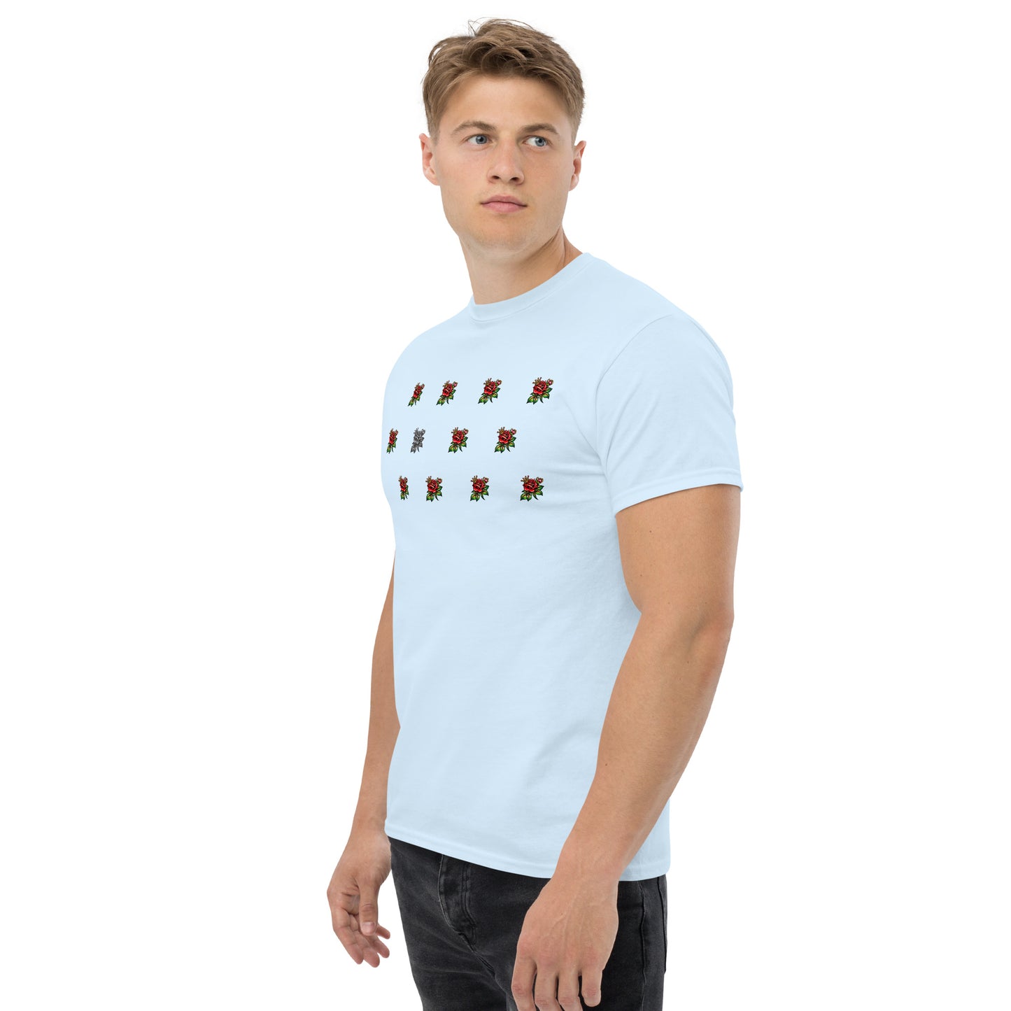 SGE -T-shirt -Dozen King Roses -Front -Black