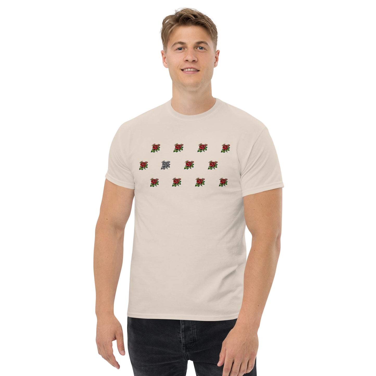 SGE -T-shirt -Dozen King Roses -Front -Black