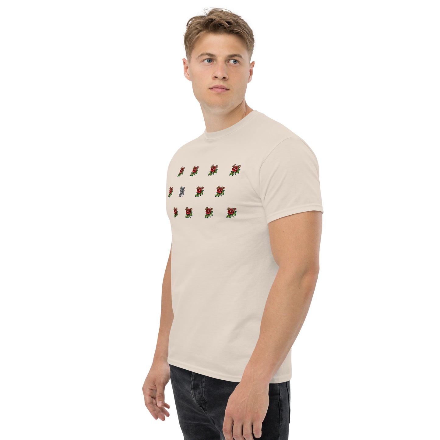 SGE -T-shirt -Dozen King Roses -Front -Black