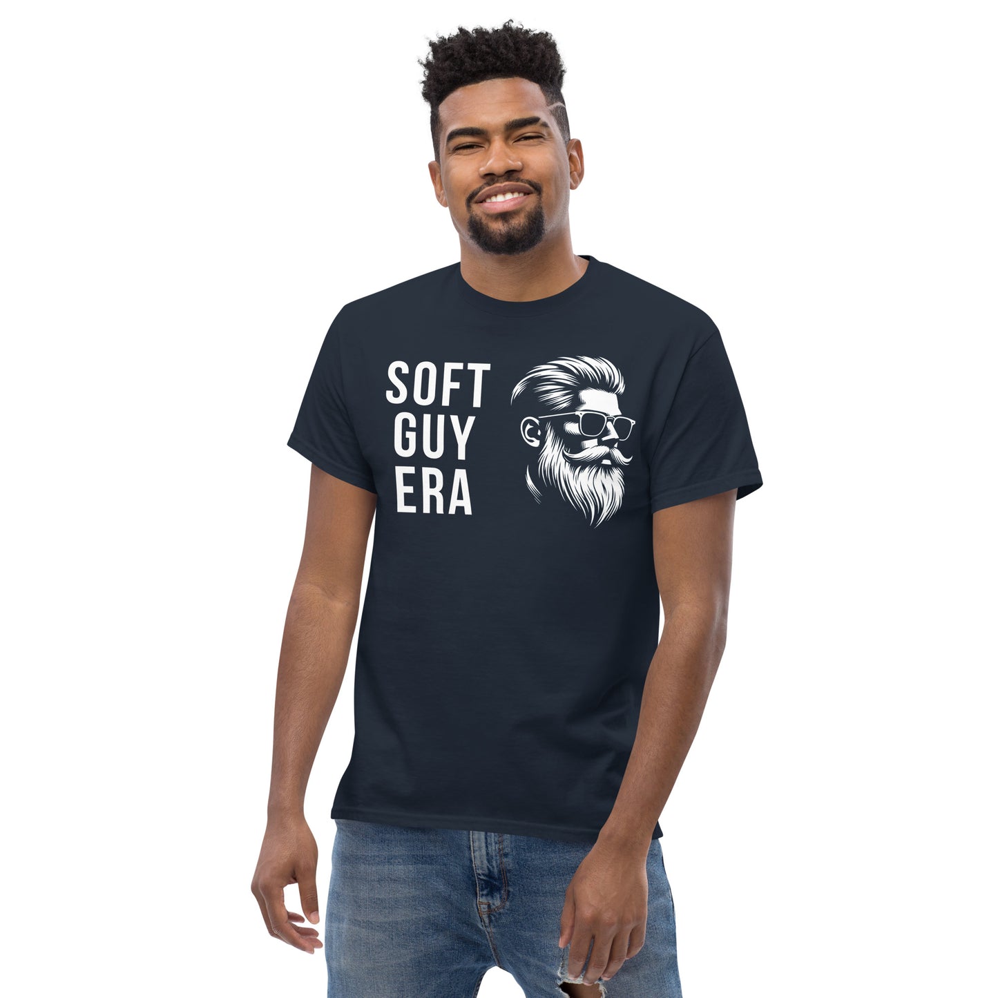 SGE -T-shirt -Soft Guy Era Face -Front -Navy