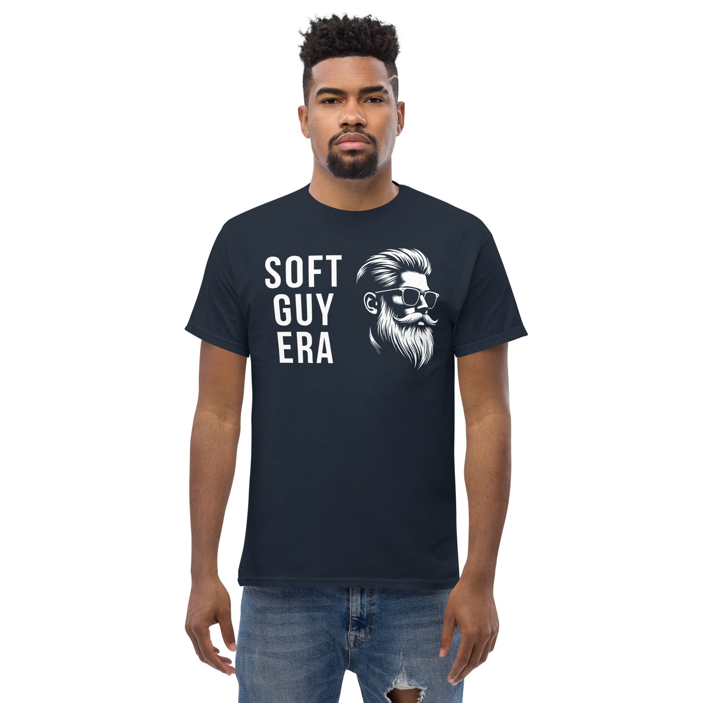 SGE -T-shirt -Soft Guy Era Face -Front -Navy