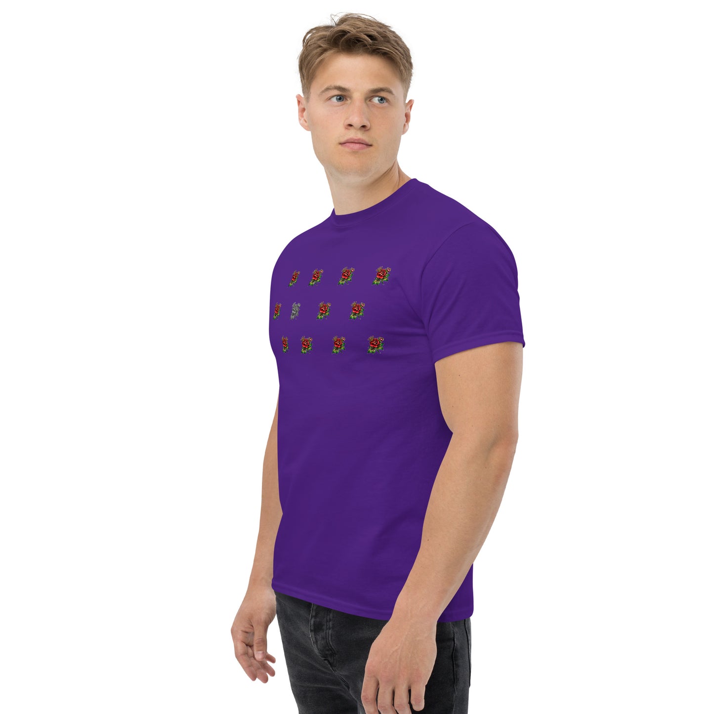 SGE -T-shirt -Dozen King Roses -Front -Black