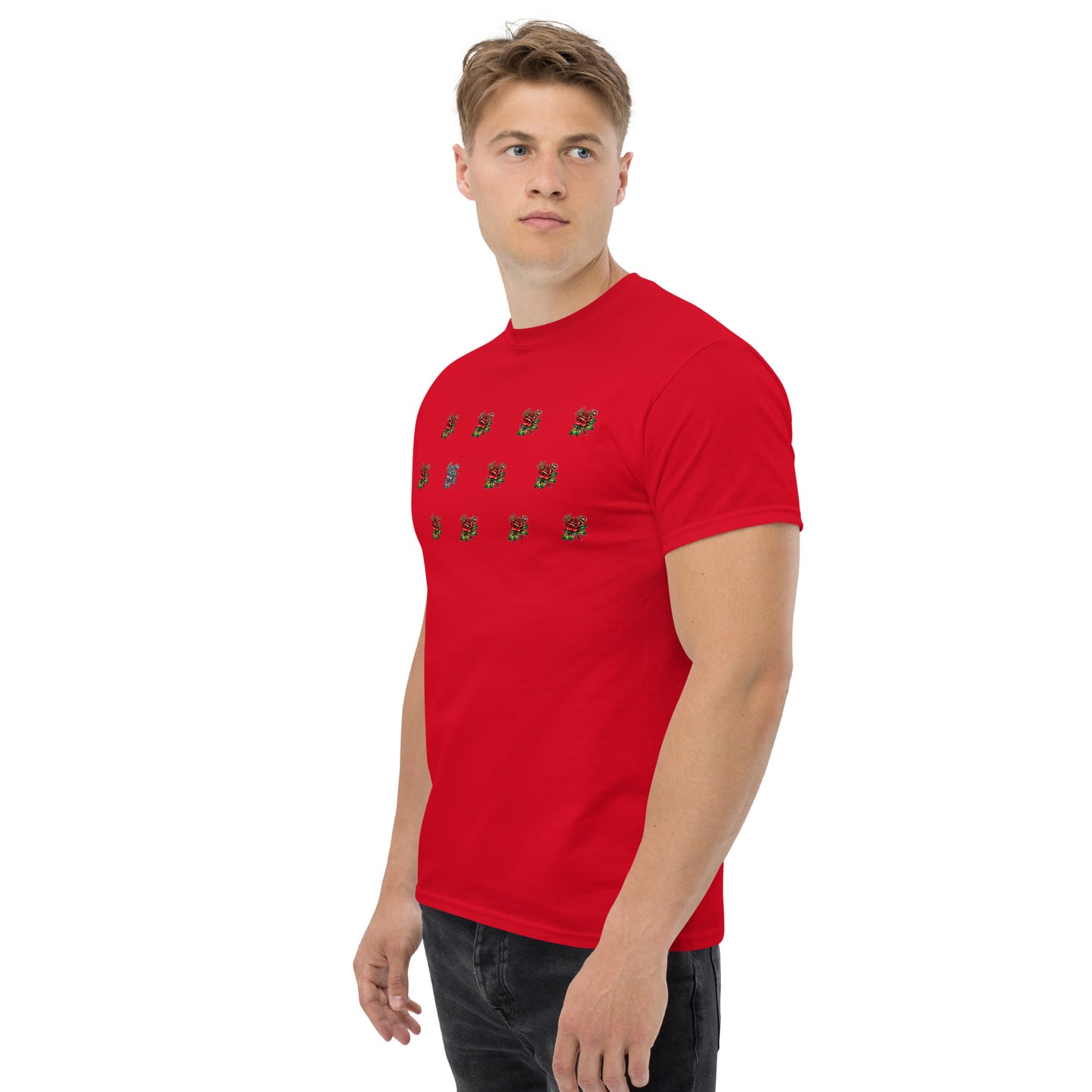 SGE -T-shirt -Dozen King Roses -Front -Black