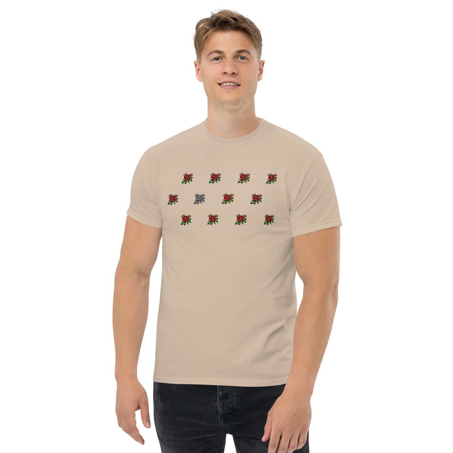 SGE -T-shirt -Dozen King Roses -Front -Black