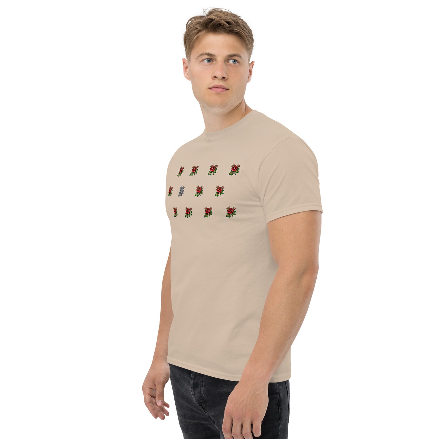 SGE -T-shirt -Dozen King Roses -Front -Black