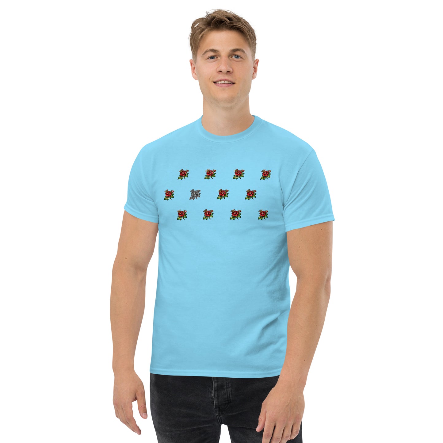 SGE -T-shirt -Dozen King Roses -Front -Black