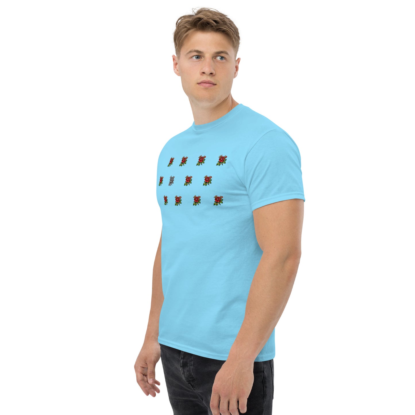 SGE -T-shirt -Dozen King Roses -Front -Black