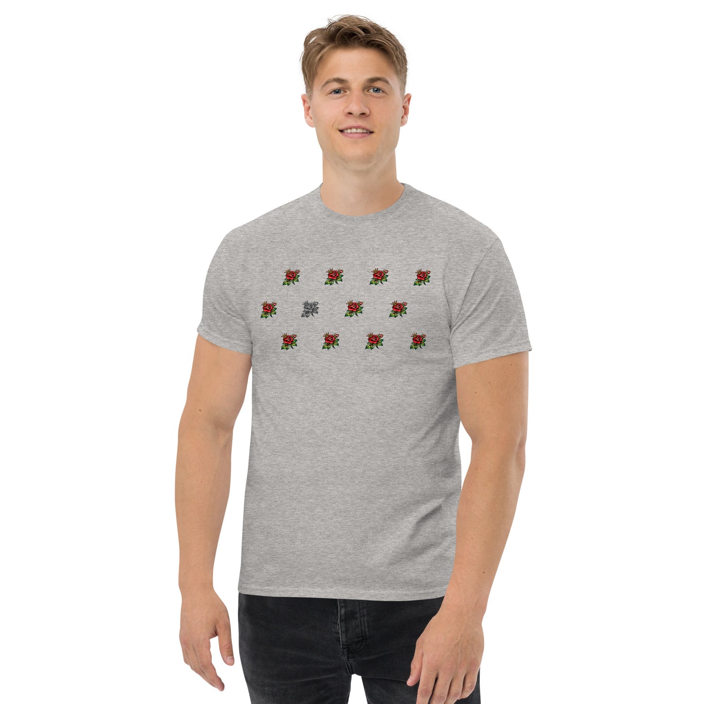 SGE -T-shirt -Dozen King Roses -Front -Black