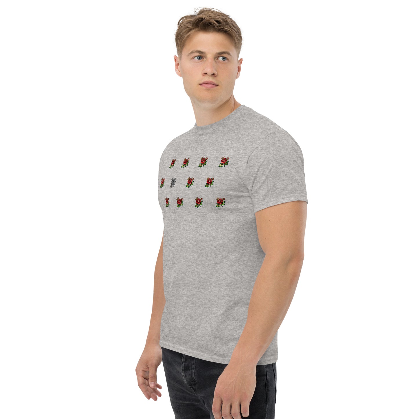 SGE -T-shirt -Dozen King Roses -Front -Black