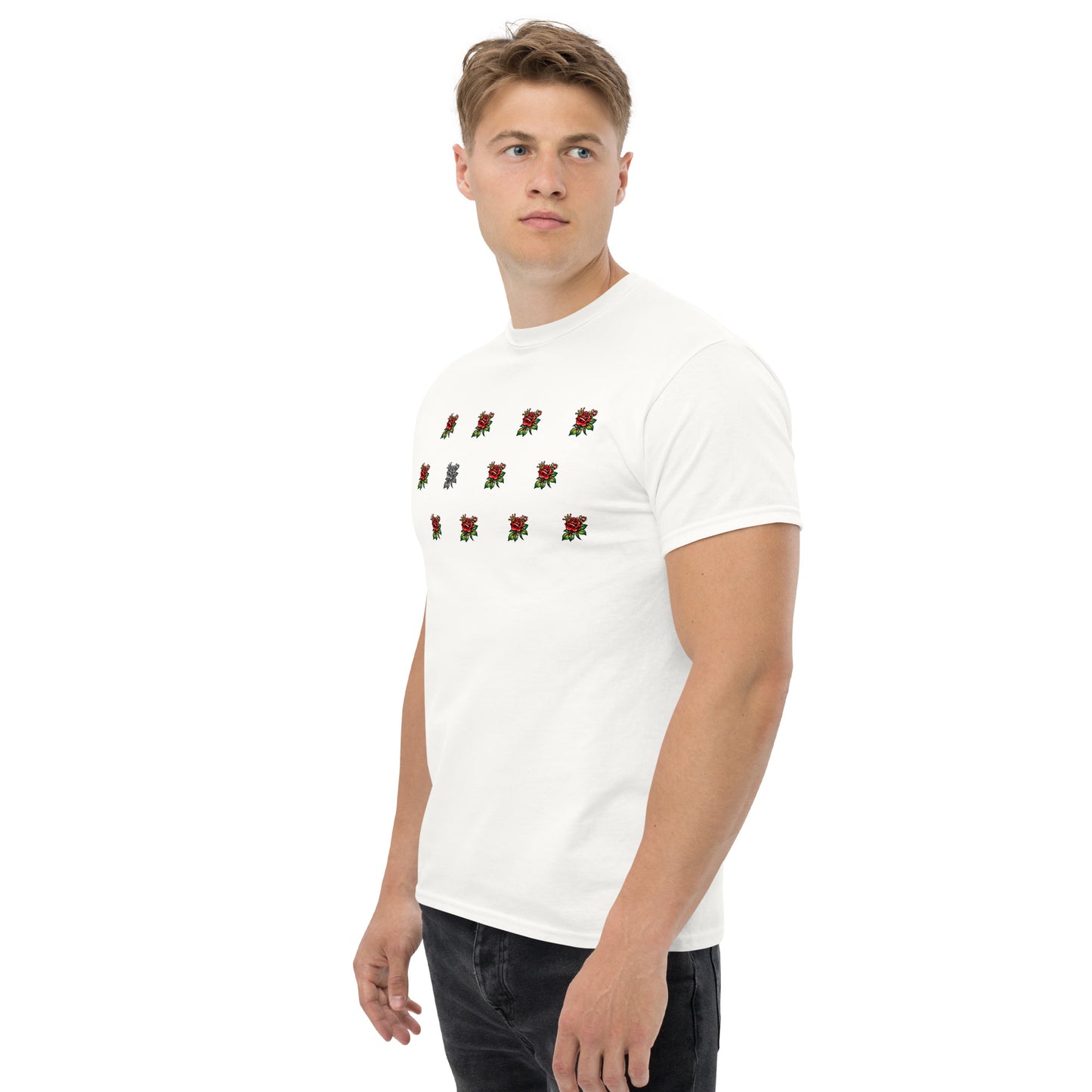 SGE -T-shirt -Dozen King Roses -Front -Black