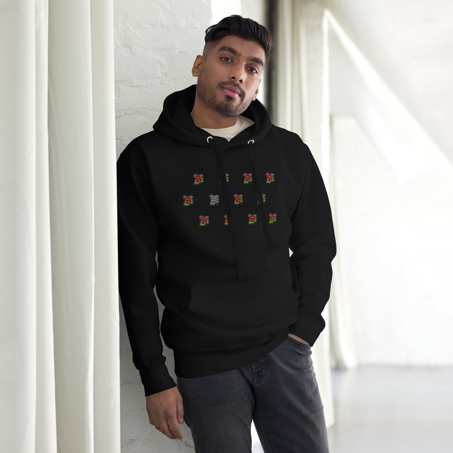 SGE -Hoodie -Dozen King Roses -Front -Black