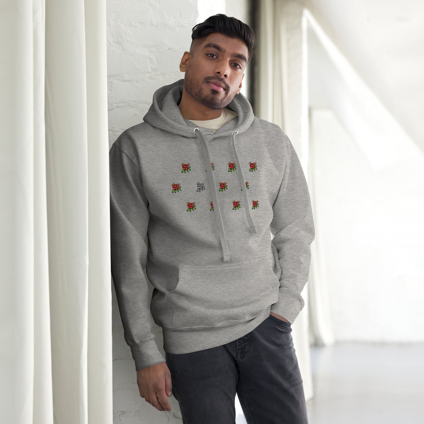 SGE -Hoodie -Dozen King Roses -Front -Black
