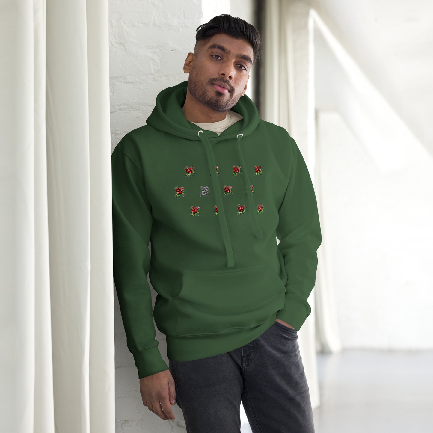 SGE -Hoodie -Dozen King Roses -Front -Black
