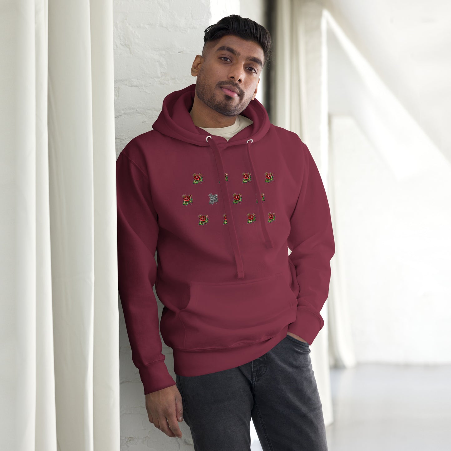SGE -Hoodie -Dozen King Roses -Front -Black