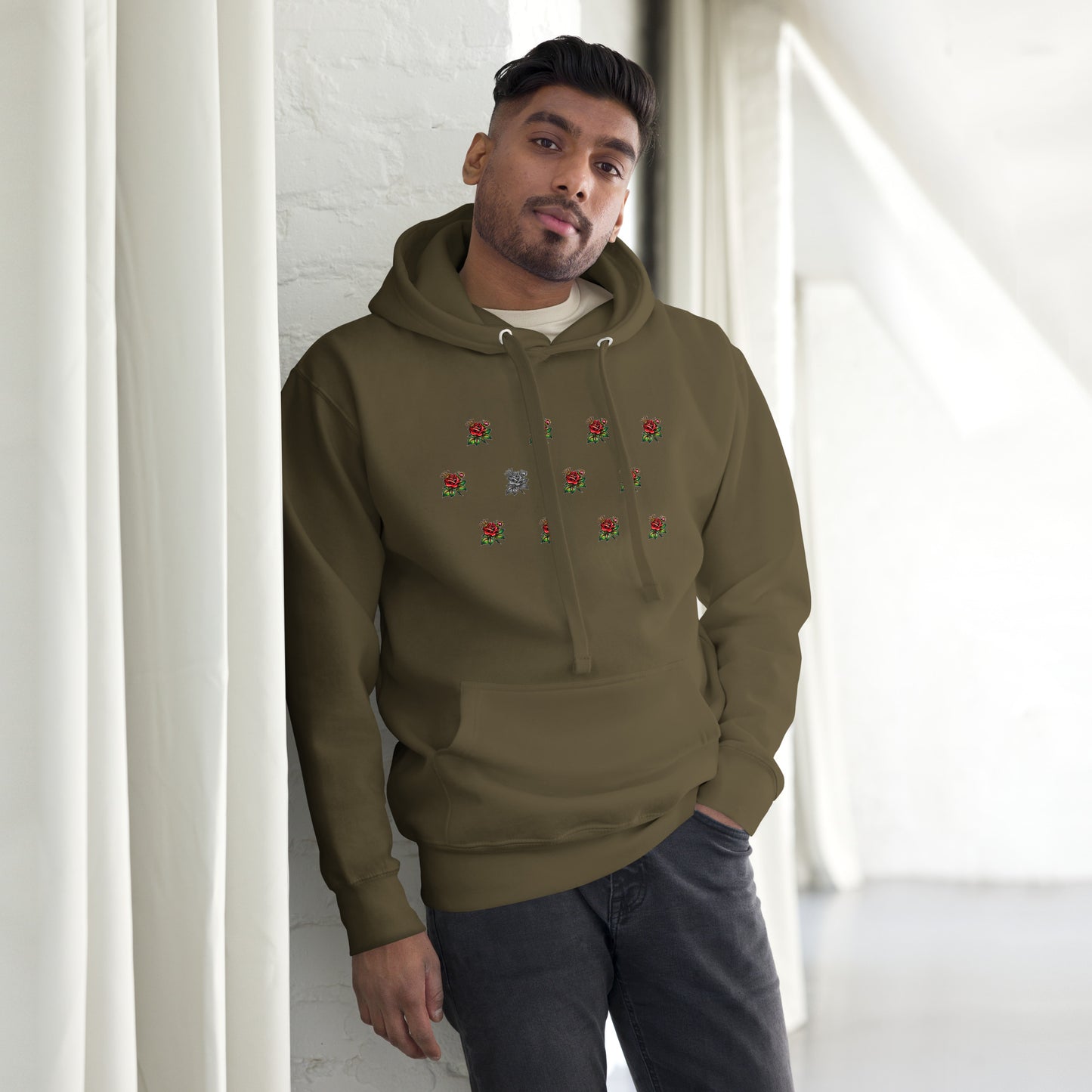 SGE -Hoodie -Dozen King Roses -Front -Black