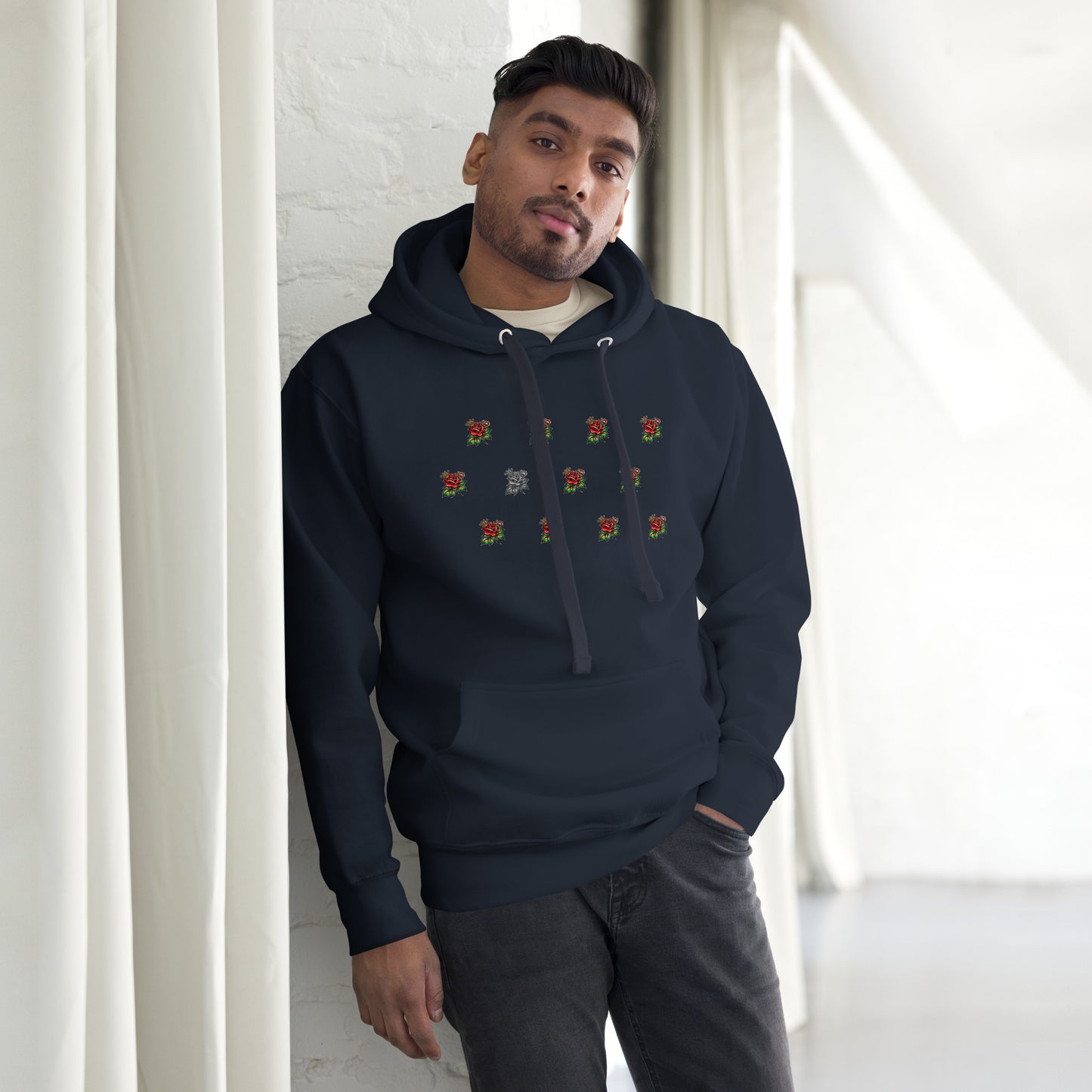 SGE -Hoodie -Dozen King Roses -Front -Black