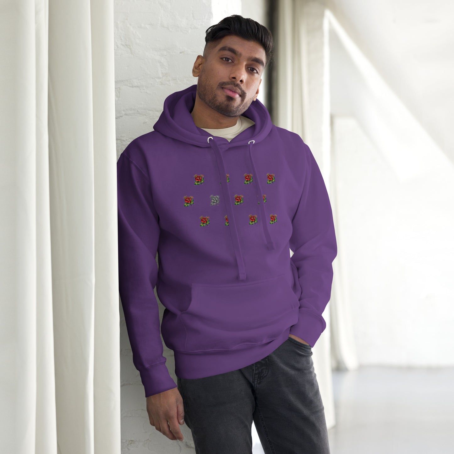 SGE -Hoodie -Dozen King Roses -Front -Black
