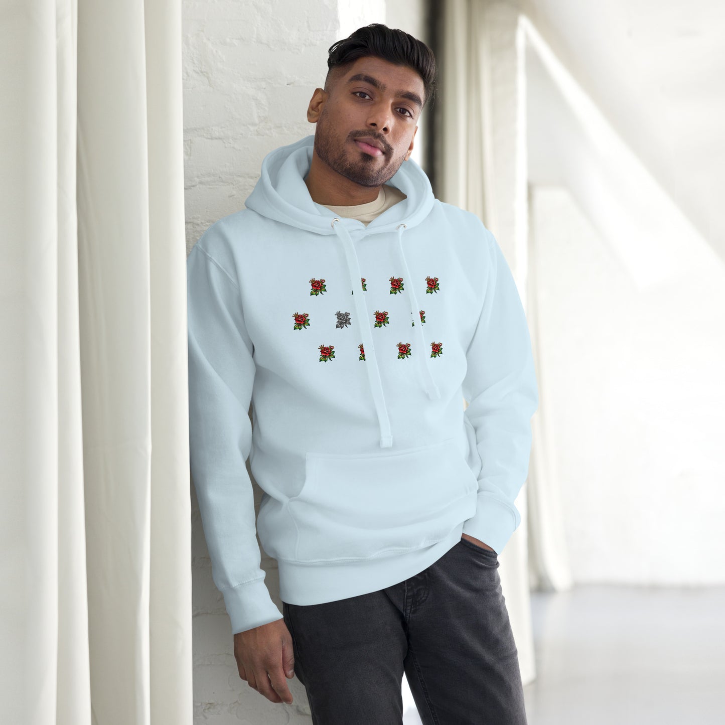 SGE -Hoodie -Dozen King Roses -Front -Black