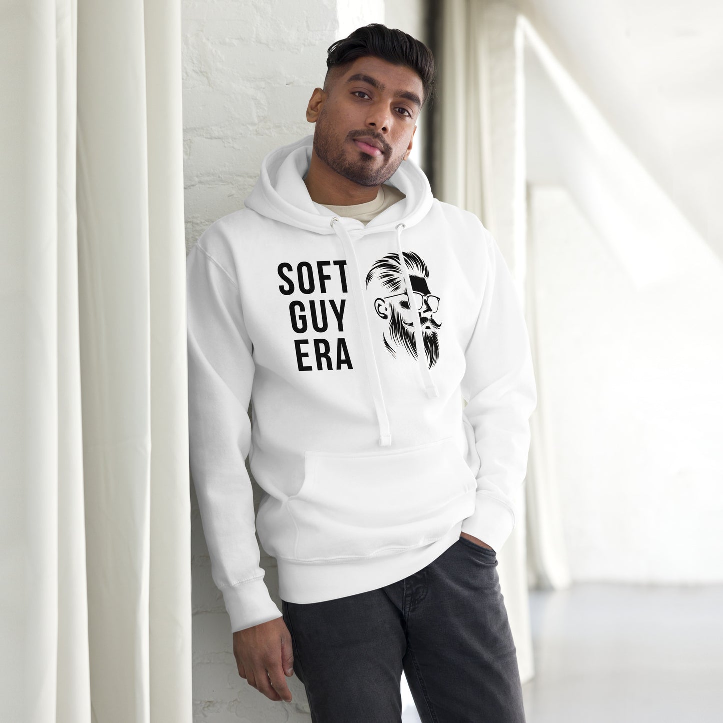 SGE -Hoodie -Soft Guy Era Face -Front -White