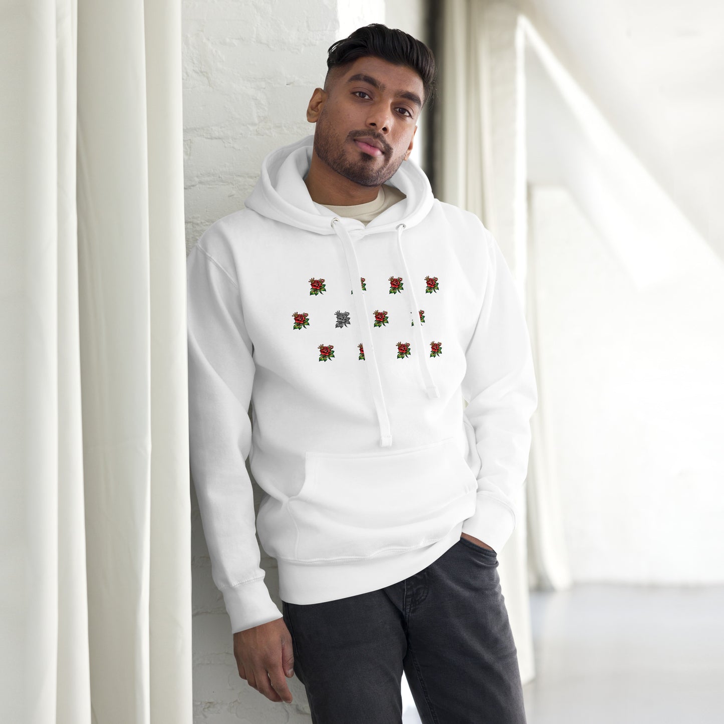 SGE -Hoodie -Dozen King Roses -Front -Black