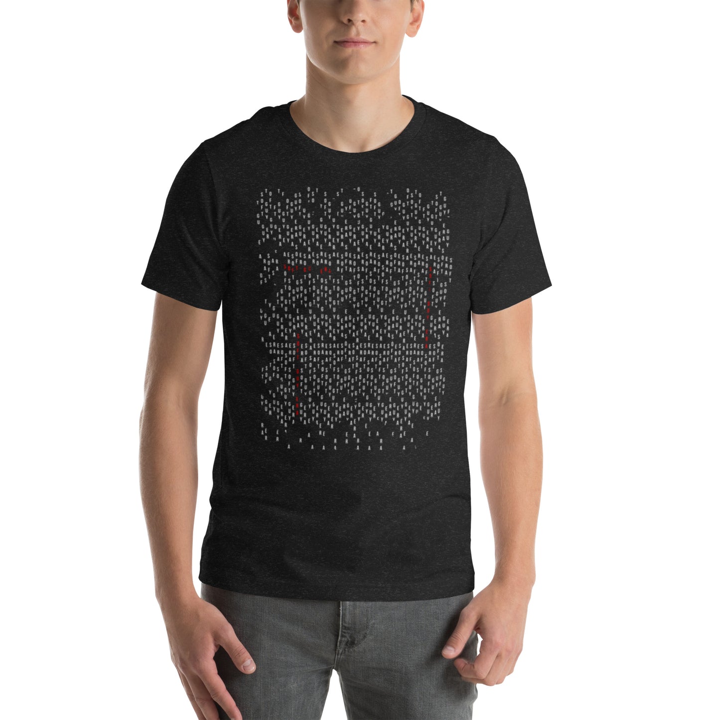 SGE -T-Shirt -Soft Guy Word Waterfall -Front -Black