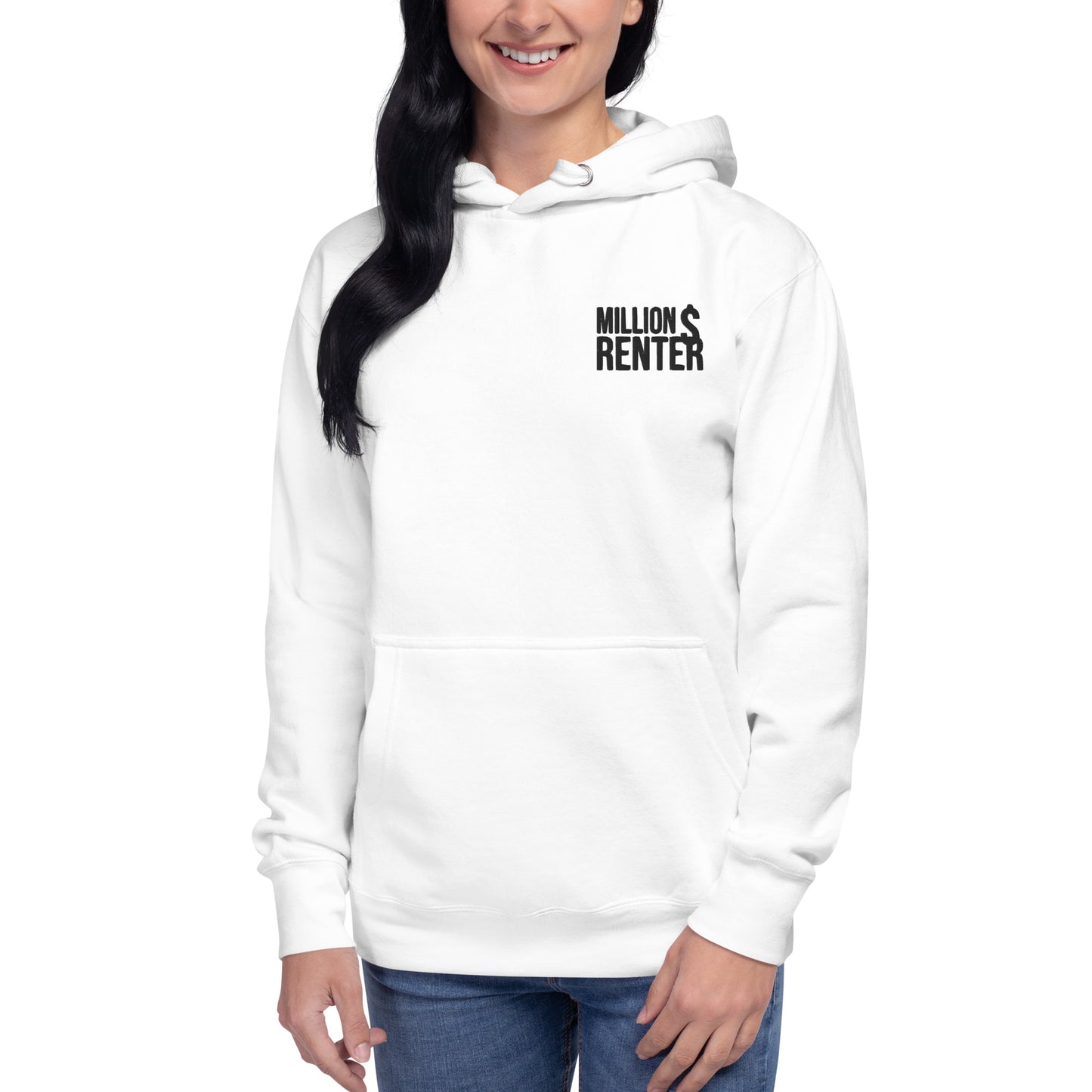 Z-MDR White Embroidery Unisex Hoodie