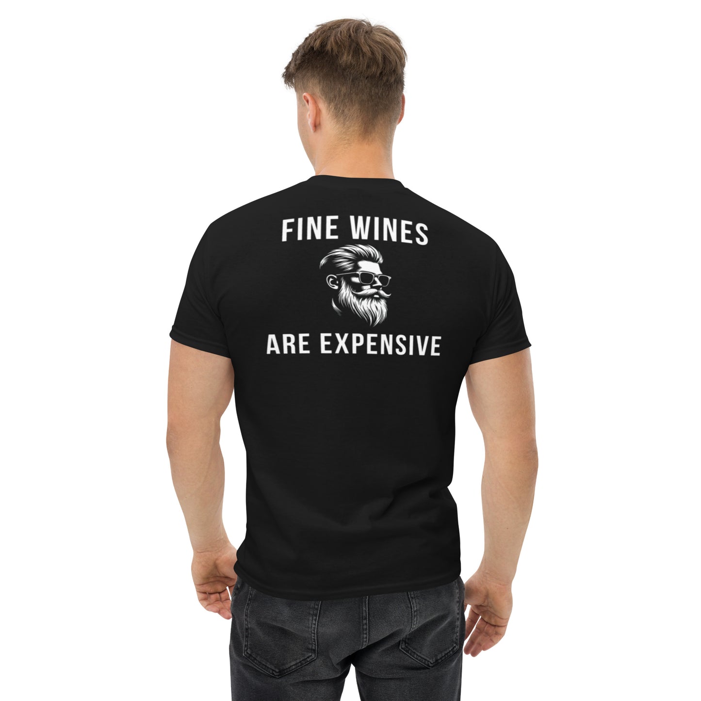 SGE -T-shirt -DRIZZLE DRIZZLE/ Fine Wines Are Expensive -Pocket/Back - Black