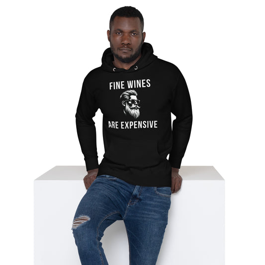 SGE -Hoodie -Fine Wines Are Expensive -Front -Black